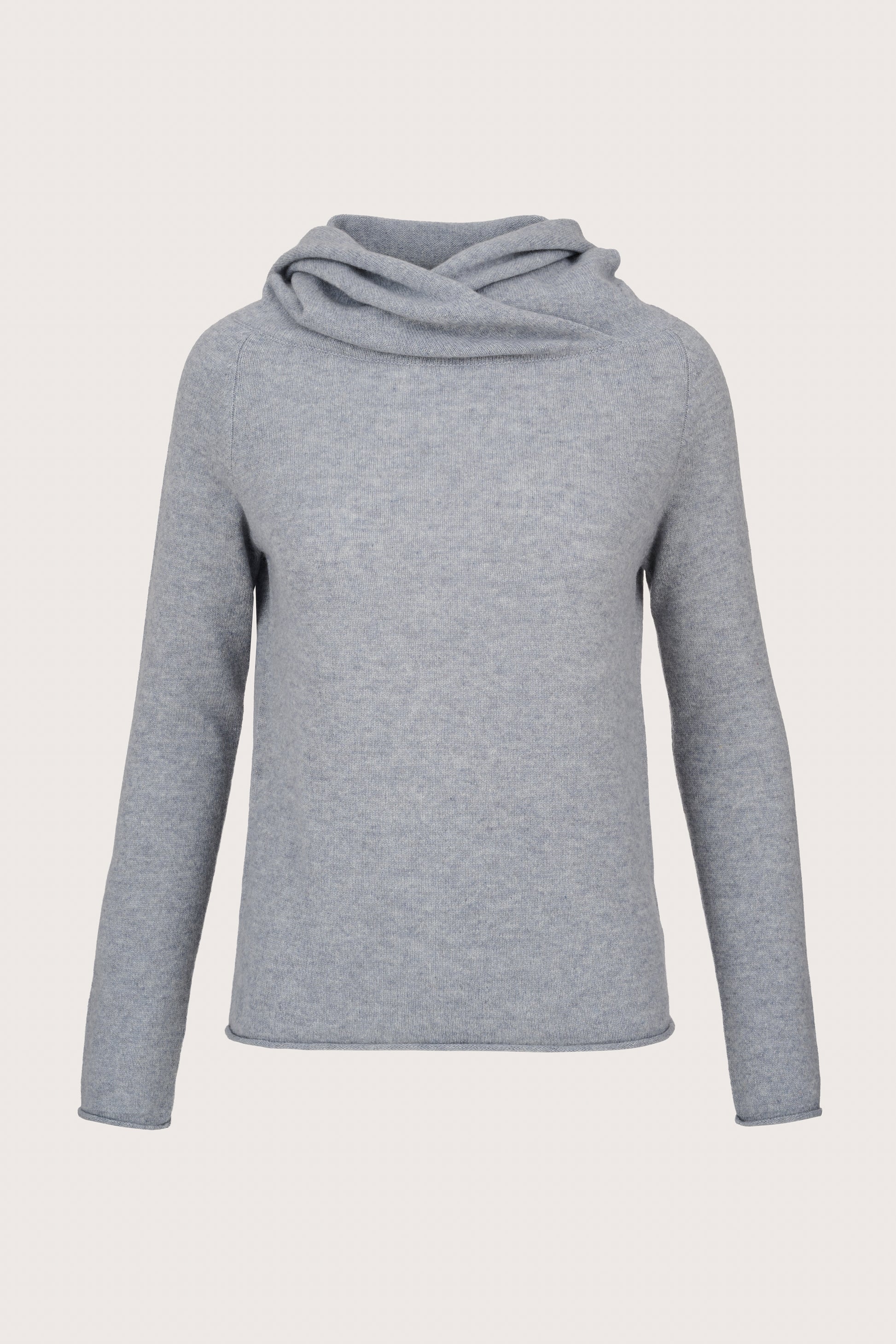 grey slouchy neck cashmere jumper 