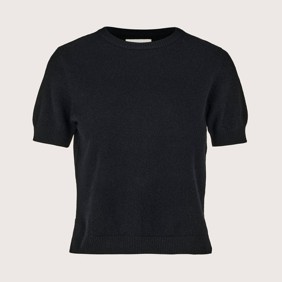 round neck short sleeve cashmere jumper