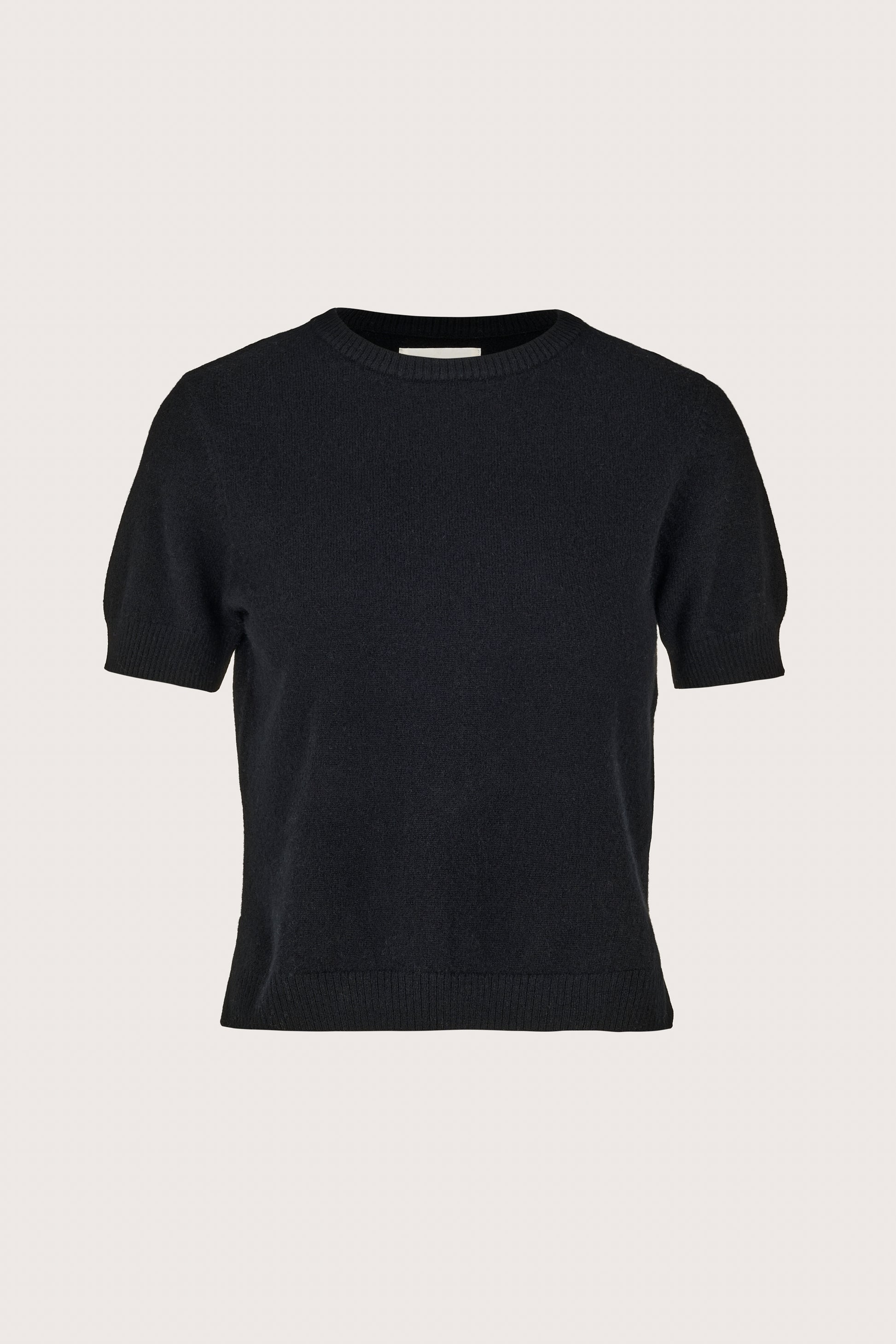 round neck short sleeve cashmere jumper