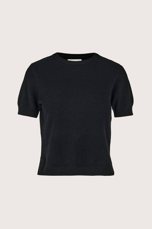 round neck short sleeve cashmere jumper