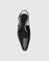 flat pointed square tor slingback mary jane black shoes birds eye view 