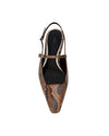 brown snake print slingback flats birds eye view