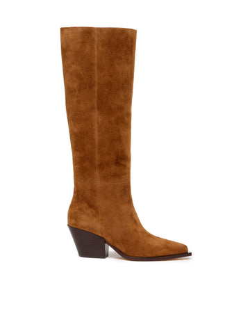 tan suede cowboy style boots