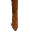 tan suede cowboy style boots birds eye