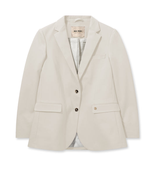 Cream single breasted blazer