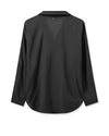 Semi sheer coton shirt with classic collar V neck and ruffle detail