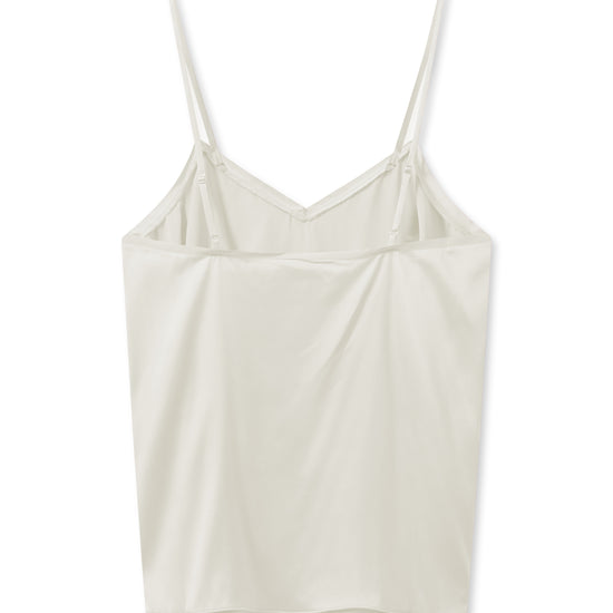 ECRU SILK CAMISOLE TOP WITH ADJUSTABLE STRAPS