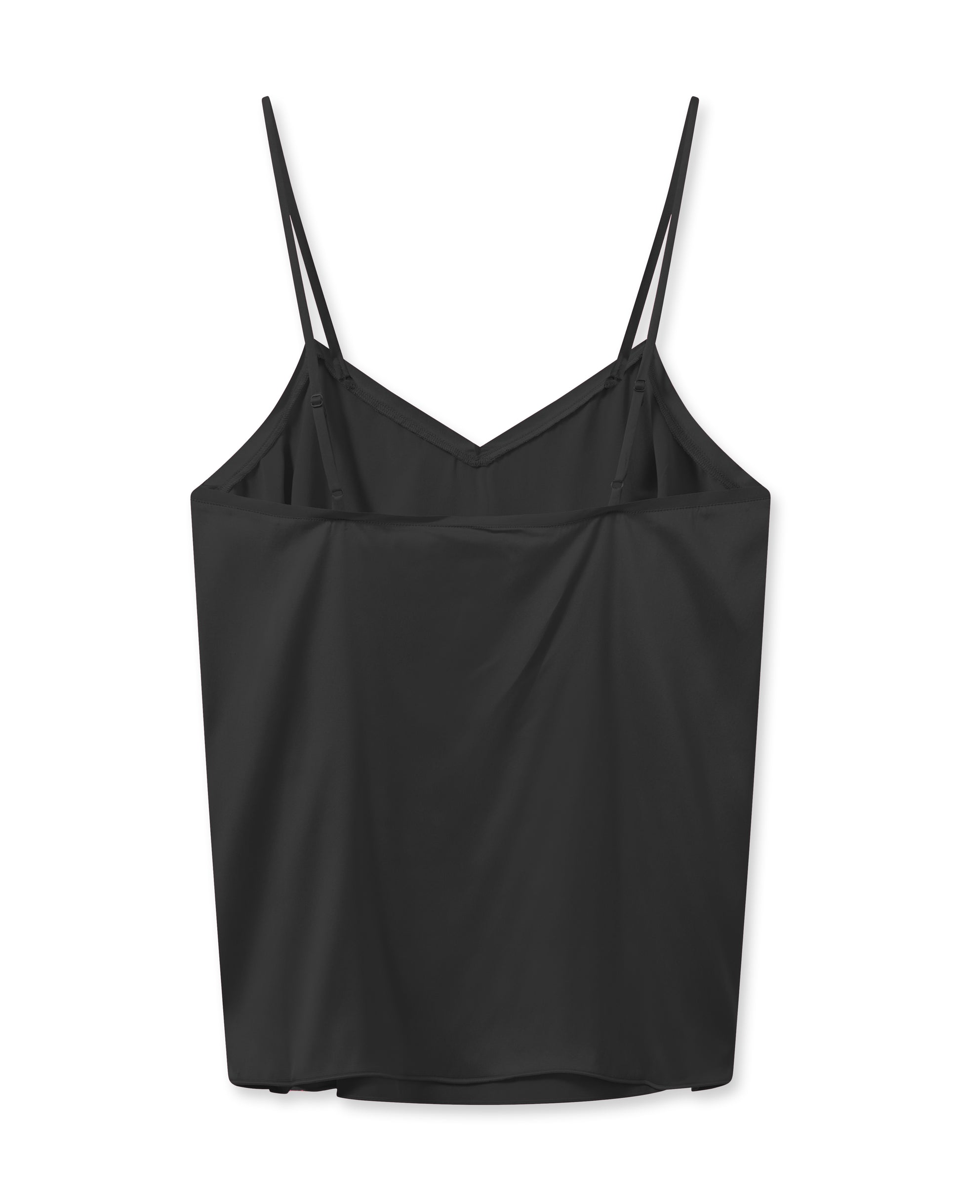 Black thin strap silk camisole