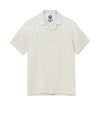 Short sleeve button through shirt in ecru