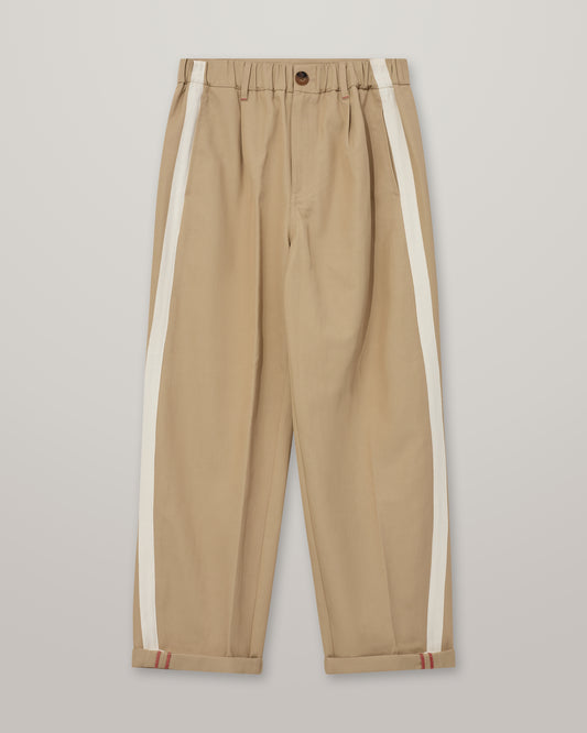 Relaxed chino style trousers with white stripe detail