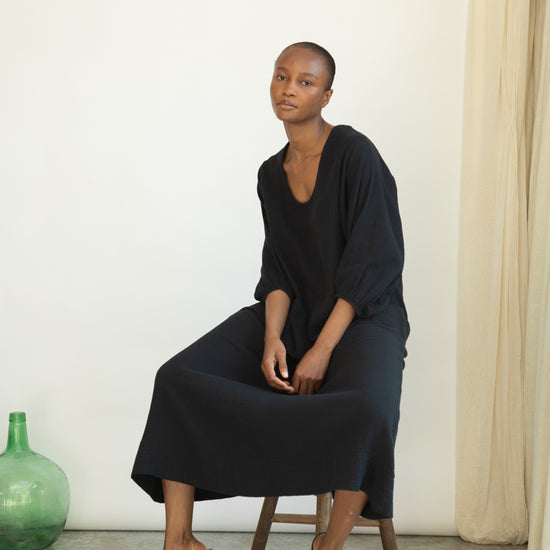 Organic cotton black dress from beaumont organics
