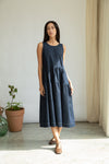 Dark navy organic cotton dress from Beaumont Organics