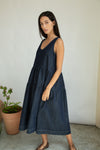 Dark navy organic cotton dress from Beaumont Organics