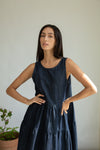 Dark navy organic cotton dress from Beaumont Organics