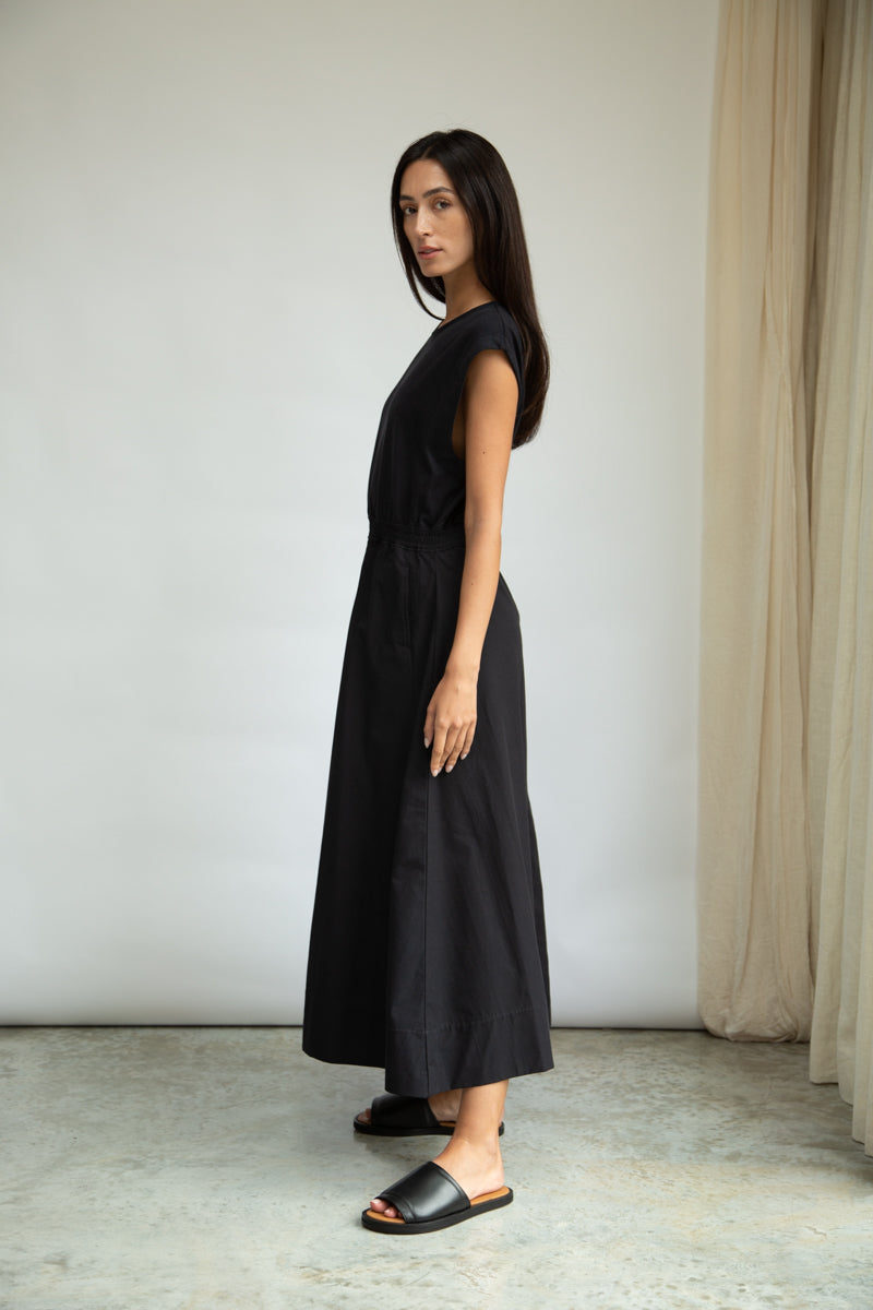 Black organic cotton dress from Beaumont Organics
