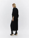 black fringe midi skirt from day birger rear view