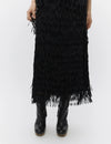 black fringe midi skirt from day birger model shot