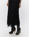 black fringe midi skirt from day birger