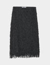 black fringe midi skirt from day birger