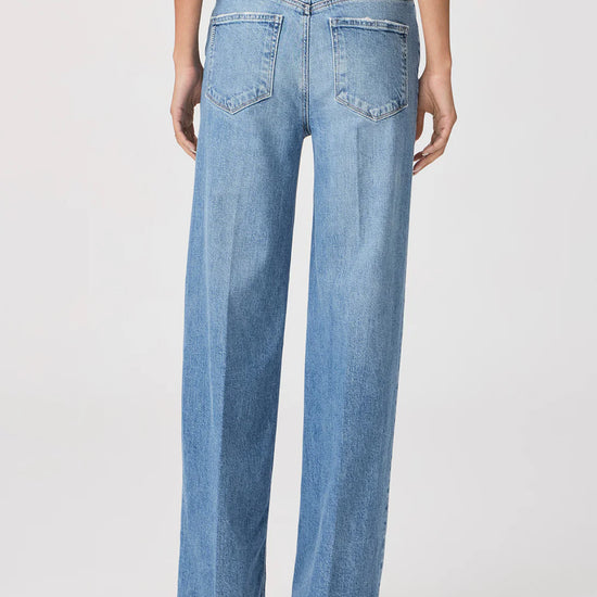 pale wash straight leg jeans