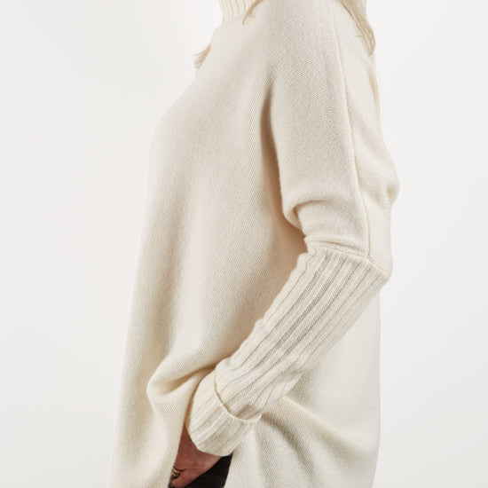 Side view of the cashmere knit