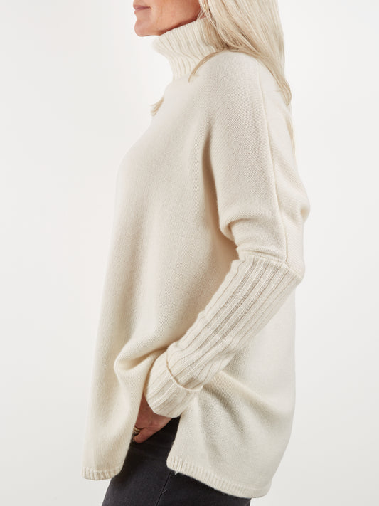 Side view of the cashmere knit