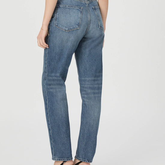 Rear view Sawyer vintage inspired high rise jean