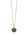 Double sided gold plated pendant necklace