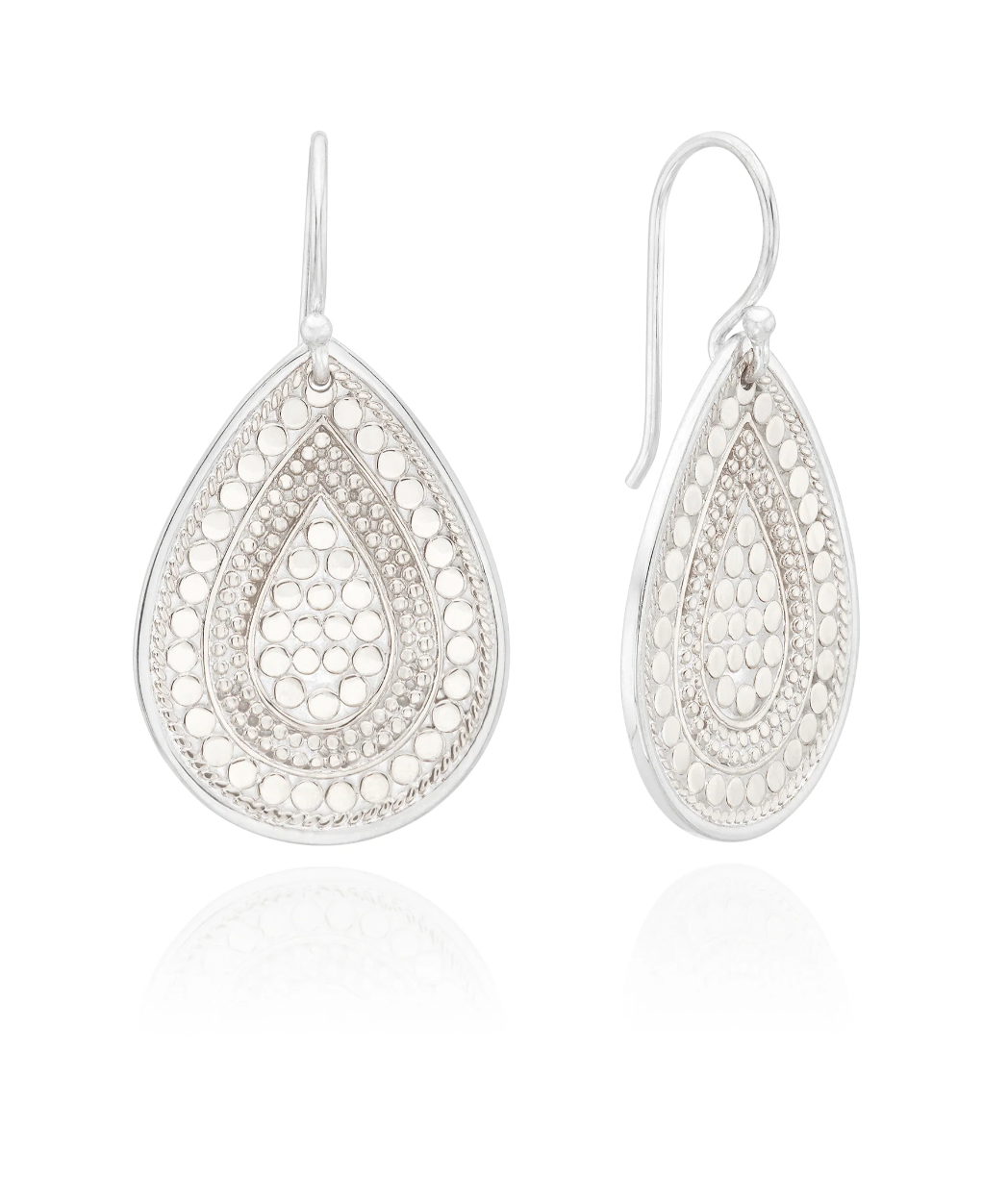 silver teardrop earrings