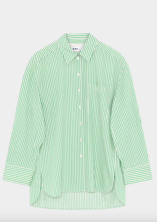 green striped shirt