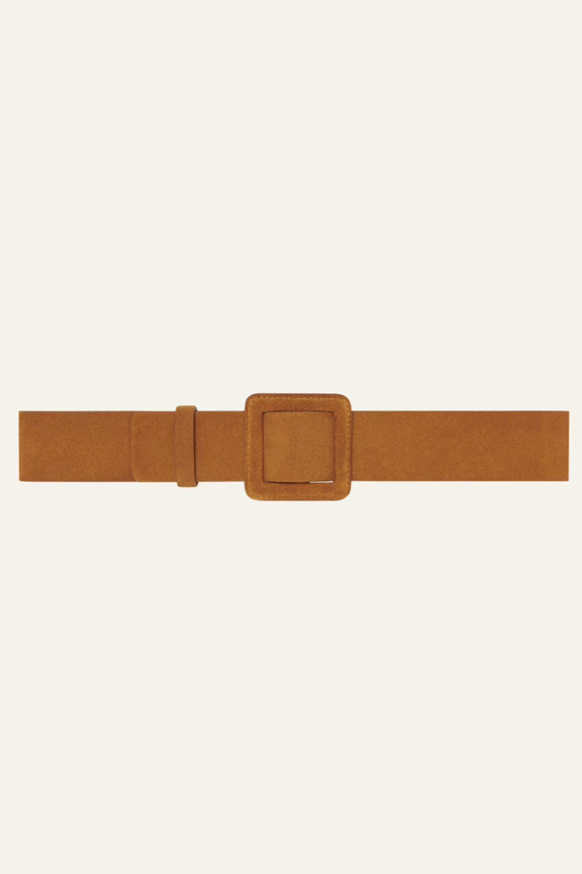 brown suede belt