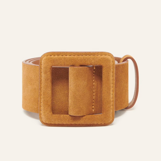 brown suede belt