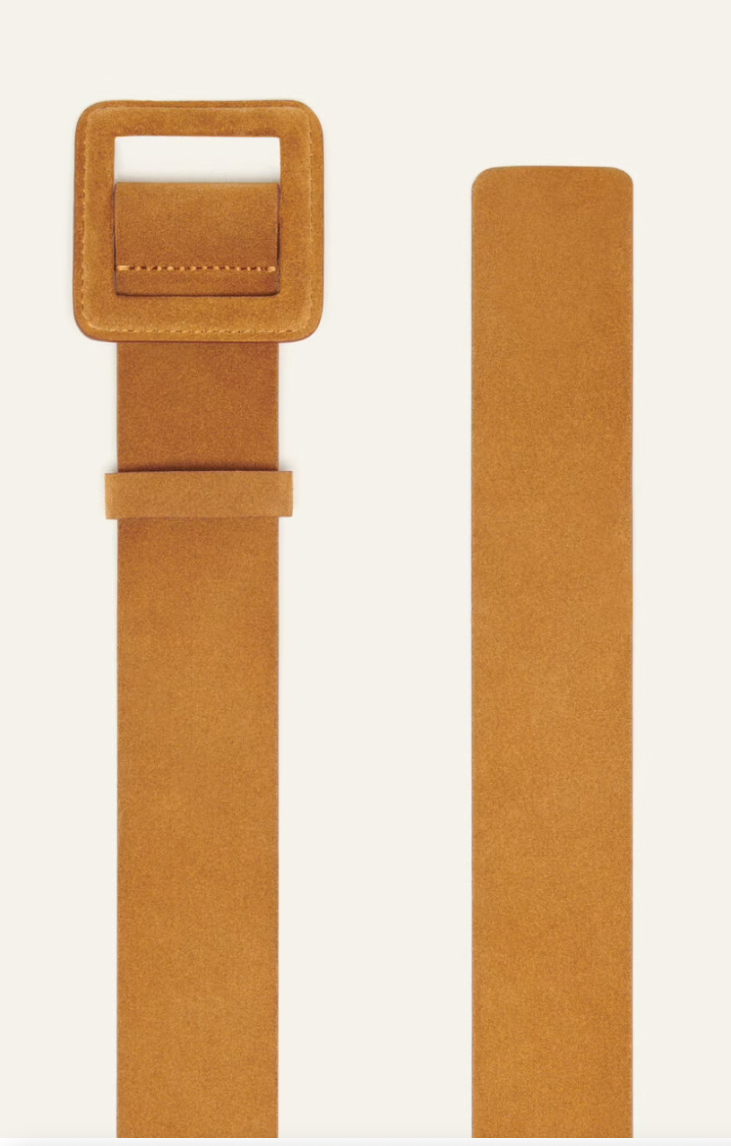 brown suede belt