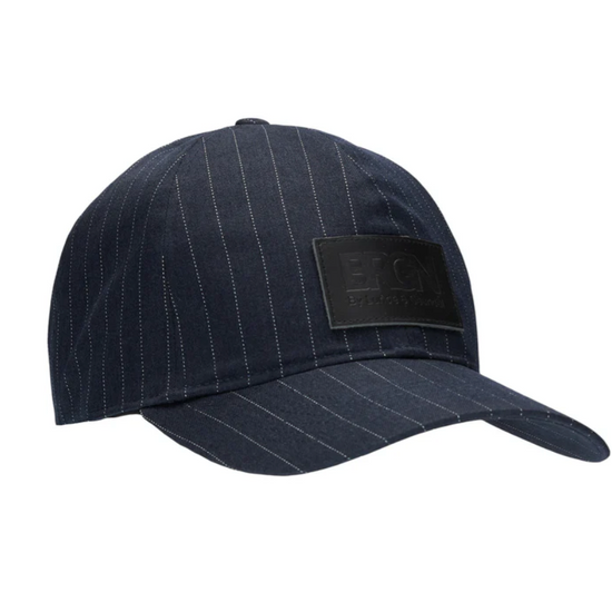 navy pinstripe waterproof cap