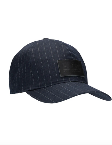 navy pinstripe waterproof cap