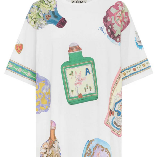 cotton tee with perfume placement print 