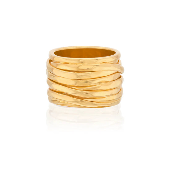 Gold plated sterling silver ring