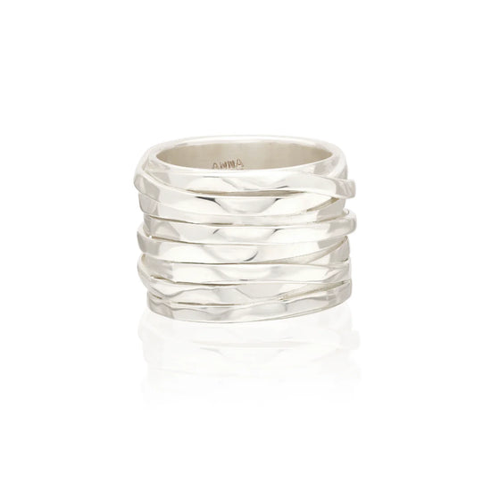 Sterling silver textured ring