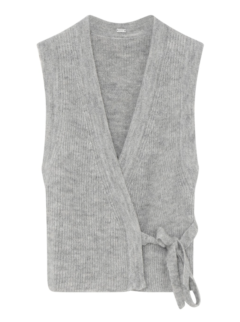 sleeveless wrap cardign