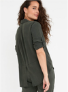 green split back shirt  rear view 