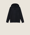 dark navy hooded sweatshirt with drawstring hood 