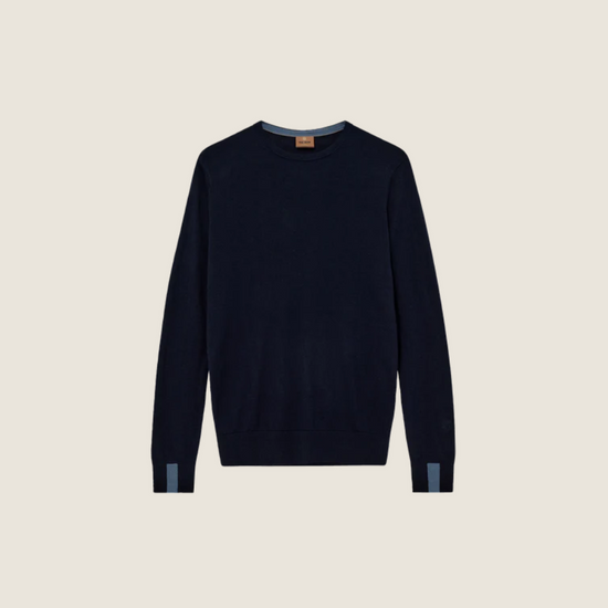 navy round neck jumper