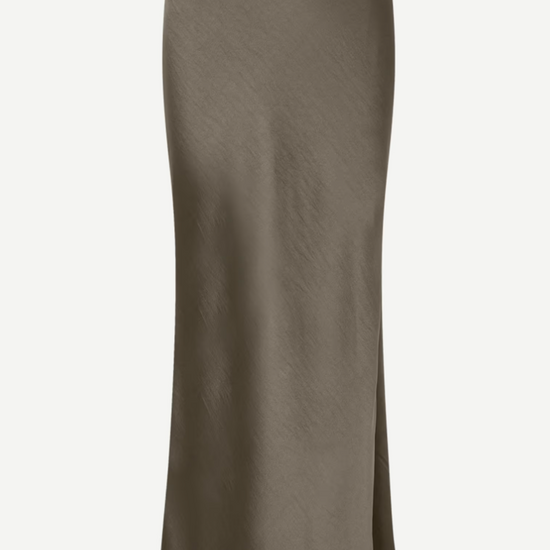 Sage green long line slip skirt