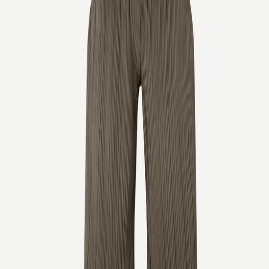 green grey pleated elasticated waist trousers