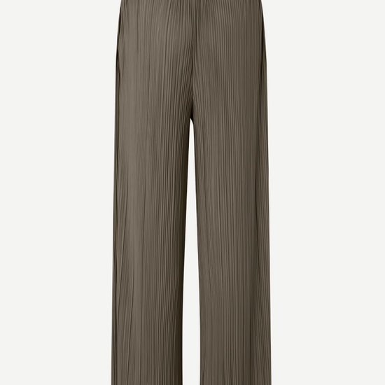 green grey pleated elasticated waist trousers