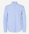 light blue mens shirt with classic collar and button cuff 