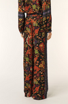 womens print trousers with wide leg rear view 