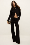 black wide leg formal trousers from ba&sh model shot