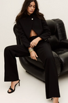 black wide leg formal trousers from ba&sh model shot