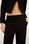 black wide leg formal trousers from ba&sh close up